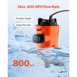 Αντλία VEVOR Livewell για σκάφος 12V 800 GPH 90° Livewell Αντλία αερισμού Αντλία Baitwell