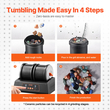 Rock Tumbler Machine 8 lbs Rock Polishing Kit 9 Speed ​​Timer 9-day Dual Barrels