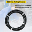VEVOR Hydrulic Hose 1/2&quot; Hydraulic Oil Hoses 50 Feet 5000 PSI Maximum Pressure