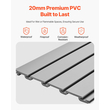 VEVOR 8 x 4 ft Επένδυση τοίχου με πηχάκια PVC γκρι σχάρα γκαράζ με αξεσουάρ