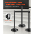 VEVOR 4 τμχ Stanchion Post με 4 ανασυρόμενες ζώνες &amp; κούφια βάση έγχυσης άμμου