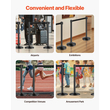VEVOR 4 τμχ Stanchion Post με 4 ανασυρόμενες ζώνες &amp; κούφια βάση έγχυσης άμμου
