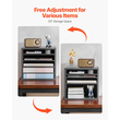 VEVOR Wooden Literature Organizer 5 θέσεων με ρυθμιζόμενα ράφια Γκρι