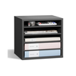 VEVOR Wooden Literature Organizer 5 θέσεων με ρυθμιζόμενα ράφια Γκρι