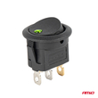 ΔΙΑΚΟΠΤΗΣ 12V ON/OFF ΣΤΡΟΓΓΥΛΟΣ ΜΕ 3 ΕΠΑΦΕΣ ΠΡΑΣΙΝΟΣ LED  AMIO - 1 τεμ.