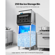 Κάδος αποθήκευσης VEVOR Commercial Ice Maker Δοχείο πάγου χωρητικότητας 250 lbs με φίλτρο