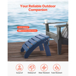 VEVOR Adirondack Ottoman 2 Set 18,7L x 18,9W x 13,8H Inch HDPE Footrest Blue
