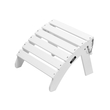 VEVOR Adirondack Ottoman 17,7L x 19,7W x 13,8H ίντσες HDPE Πτυσσόμενο υποπόδιο λευκό