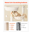 VEVOR Large Cat Tree Box Box Περίβλημα 2-σε-1 Cat Tower Εσωτερικό Play House για γάτες