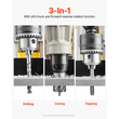 Magnetic Drill 1400W 2878 lbf Magnetic Drill Press 2 in Boring Diameter 6 Bits Yellow