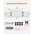 VEVOR Dog Car Barrier 35,4"-60,6" Ρυθμιζόμενη πύλη διαιρέτη κατοικίδιων για φορτηγά SUV
