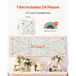 VEVOR 3D Flower Panel Wall 24 ΤΕΜ. 15 x 15 ιντσών Τεχνητό λουλουδάτο φόντο για γάμο