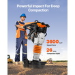 VEVOR 6,5 HP 196 cc Fuel Power Jumping Jack Vibratory Rammer Tamper Compactor