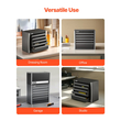 VEVOR Tool Box 8,6 ιντσών Φορητό μεταλλικό κουτί εργαλείων με 5 συρτάρια Tool Organizer
