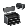 VEVOR Tool Box 8,6 ιντσών Φορητό μεταλλικό κουτί εργαλείων με 3 συρτάρια Tool Organizer
