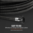 VEVOR Sectional Drain Cable Cleaning Cable 100FTx5/8In & 7 Cutters for 0,8"-3,9" Pipes