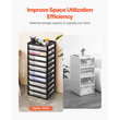 Plastic Storage Organizer 10-Tier Μεγάλη χωρητικότητα με Organizer Top Μαύρο πλαίσιο