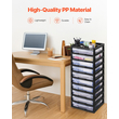 Plastic Storage Organizer 10-Tier Μεγάλη χωρητικότητα με Organizer Top Μαύρο πλαίσιο