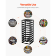 Plastic Storage Organizer 10-Tier Μεγάλη χωρητικότητα με Organizer Top Μαύρο πλαίσιο