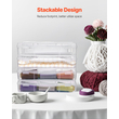 Scrapbook Paper Storage 4 Pack Στοιβαζόμενα πλαστικά κουτιά επιτραπέζιων παιχνιδιών Καθαρή θήκη