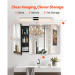 VEVOR Medicine Cabinet 25,5" x 40" Mirror Medicine Cabinet Ρυθμιζόμενα ράφια