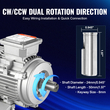 Ηλεκτρικός κινητήρας VEVOR 1.5KW 3000RPM AC230/400V 9.5A/3.5A 3-φασικός άξονας με κλειδί 24mm