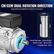 Ηλεκτρικός κινητήρας VEVOR 1.1KW 2800RPM AC 220~240V 7.1A 1-φασικός άξονας με κλειδί 24mm
