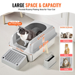 VEVOR 6 σε Deep Litter Box Κουτί απορριμμάτων χωρίς οσμή με σανίδα ποδιών φιλτραρίσματος