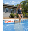 VEVOR 3-Step Taupe Pool Ladder of 2 Handrails Supports 400 lb for 36-48 In Pools