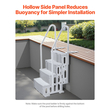 VEVOR 4-Step Grey Pool Ladder of 2 Handrails Supports 400 lb for 48-54 In Pool