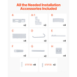 VEVOR 4-Step Grey Pool Ladder of 2 Handrails Supports 400 lb for 48-54 In Pool