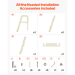 VEVOR 5-Step Pool Ladder of 2 Handrails Loads 300 lb for 48-54 In Pool