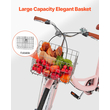 VEVOR ποδήλατο Cruiser 26 ιντσών 1-ταχύτητα Pink Beach Cruiser ποδήλατο με καλάθι