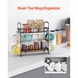 VEVOR 2 Tier Coffee Bar Organizer για πάγκο με 12 κινητά αγκίστρια κούπα