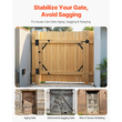 Γωνιακό στήριγμα πύλης VEVOR 2 σετ Anti Sag Gate Frame Hardware Kit Μαύρο