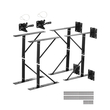 Γωνιακό στήριγμα πύλης VEVOR 2 σετ σκελετού Anti Sag Gate Hardware Kit Iron