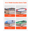 VEVOR 82cm Τραπέζι Air Hockey Τραπέζι 4-σε-1 Combo Παιχνίδι Ποδόσφαιρο Πινγκ Πονγκ Μπιλιάρδο