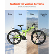 VEVOR 26" Πτυσσόμενο ποδήλατο βουνού MTB ποδήλατο 21 ταχυτήτων Δισκόφρενα πλήρους ανάρτησης