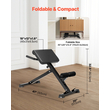 VEVOR Roman Chair Back Extension Πάγκος Hyperextension Ρυθμιζόμενο Αναδιπλούμενο Γυμναστήριο