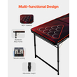 VEVOR 2,4 m Φορητό Beer Pong Tailgate Επιτραπέζιο Party Game Λαβή μεταφοράς LED