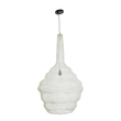 GloboStar® KENTUCKY 01883 Vintage Κρεμαστό Φωτιστικό Πλέγμα Μονόφωτο 1 x E27 IP20 Μπεζ Μέταλλο - Μ60 x Π60 x Υ90cm
