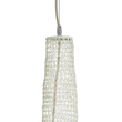 GloboStar® KENTUCKY 01883 Vintage Κρεμαστό Φωτιστικό Πλέγμα Μονόφωτο 1 x E27 IP20 Μπεζ Μέταλλο - Μ60 x Π60 x Υ90cm