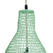 GloboStar® KENTUCKY 01897 Vintage Κρεμαστό Φωτιστικό Πλέγμα Μονόφωτο 1 x E27 IP20 Τιρκουάζ Μέταλλο - Μ40 x Π40 x Υ70cm