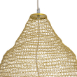 GloboStar® KENTUCKY 01911 Vintage Κρεμαστό Φωτιστικό Πλέγμα Μονόφωτο 1 x E27 IP20 Μπεζ Μέταλλο - Μ60 x Π60 x Υ80cm
