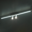 GLOBOSTAR® BARETTI 61226 Φωτιστικό Οροφής Linear Design LED CCT με Κινούμενα Σποτ LED Downlight 24W 2688lm 160° & 45° AC 220-240V IP20  - Εναλλαγή Φωτισμού μέσω Διακόπτη On/Off All In One Ψυχρό 6000k+Φυσικό 4500k+Θερμό 2700k - Μ80 x Π5.5 x Υ5 cm - Μαύρο - 3 Χρόνια Εγγύηση