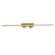 GLOBOSTAR® BARETTI 61228 Φωτιστικό Οροφής Linear Design LED CCT με Κινούμενα Σποτ LED Downlight 24W 2688lm 160° & 45° AC 220-240V IP20  - Εναλλαγή Φωτισμού μέσω Διακόπτη On/Off All In One Ψυχρό 6000k+Φυσικό 4500k+Θερμό 2700k - Μ80 x Π5.5 x Υ5 cm - Χρυσό - 3 Χρόνια Εγγύηση