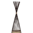 GloboStar® AZORES 01756 Boho Επιδαπέδιο Φωτιστικό Μονόφωτο 1 x E27 IP20 Καφέ & Μπεζ Ξύλο - Μ40 x Π40 x Υ150cm