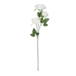 GloboStar® Artificial Garden WHITE ROSE BRANCH 21138 Τεχνητό Διακοσμητικό Κλαδί Λεύκο Τριαντάφυλλο Y66cm