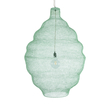 GloboStar® KENTUCKY 01903 Vintage Κρεμαστό Φωτιστικό Πλέγμα Μονόφωτο 1 x E27 IP20 Τιρκουάζ Μέταλλο - Μ80 x Π80 x Y110cm