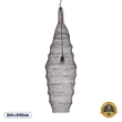 GloboStar® KENTUCKY 01908 Vintage Κρεμαστό Φωτιστικό Πλέγμα Μονόφωτο 1 x E27 IP20 Καφέ Μέταλλο - Μ30 x Π30 x Y105m